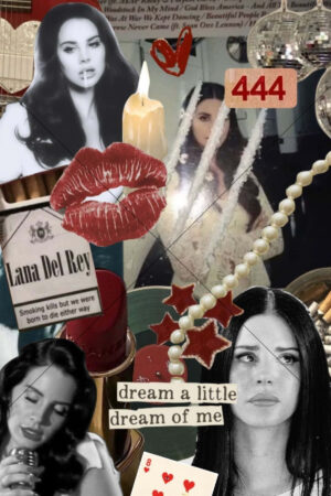 Lana Del Rey Aesthetic Collage (Red) 6" x 4" Photo Print
