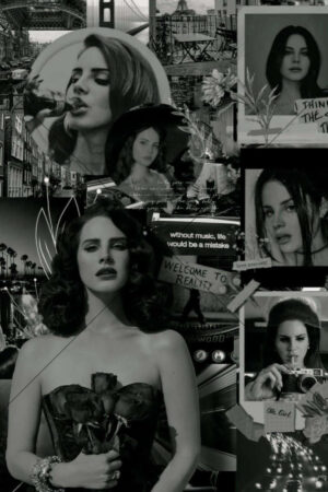 Lana Del Rey Noir Collage Portrait 6" x 4" Photo Print
