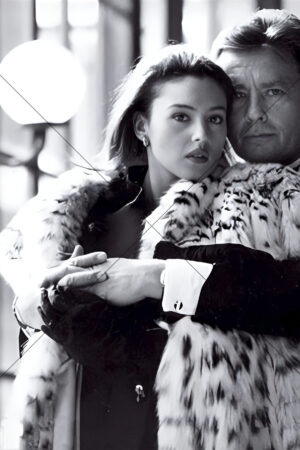 Alain Delon With Monica Bellucci 1990 6" x 4" Photo Print