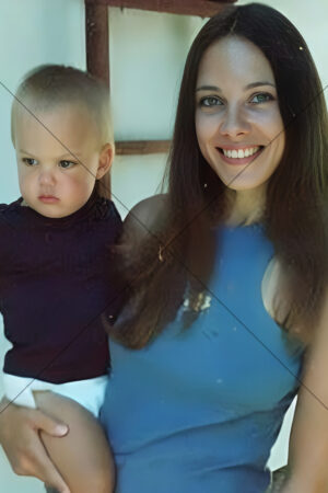 Angelina Jolie With Mother Marcheline Bertrand 6" x 4" Photo Print