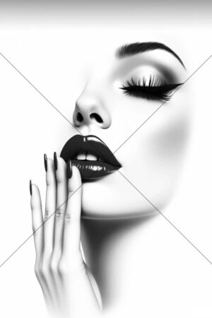 Black and White Face 6" x 4" Photo Print