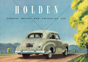 Holden FX 1948 Rear Launch Illustration A4 Print