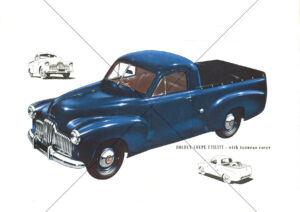 Holden FX Utility 1951 Launch Illustration A4 Print