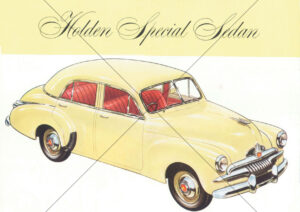 Holden FJ 1954 Special Sedan Illustration A4 Print