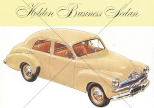 Holden FJ 1954 Business Sedan Illustration A4 Print