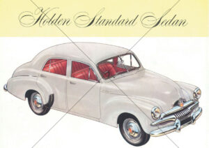 Holden FJ 1954 Standard Sedan Illustration A4 Print