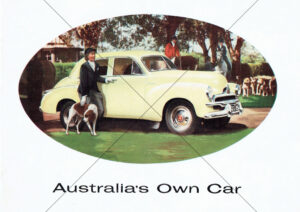 Holden FJ 1955 Australias Own Car Scene A4 Print