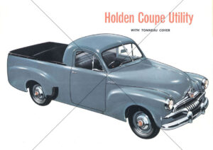 Holden FJ 1955 Coupe Utility With Tonneau From Flyer Brochure A4 Print