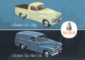 Holden FJ 1955 Utility And Panel Van Pair From Flyer Brochure A4 Print