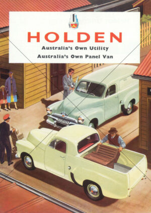 Holden FJ 1956 Utility And Panel Van From Flyer Brochure A4 Print