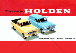 Holden FE 1957 Utility And Panel Van Red Banner From Flyer Brochure A4 Print