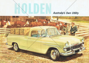 Holden EK 1961 Utes And Vans From Flyer Brochure A4 Print