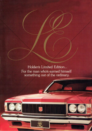 Holden HX LE Coupe 1976 From Flyer Brochure A4 Print