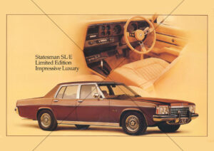 Holden Statesman SL/E 1979 From Flyer Brochure A4 Print