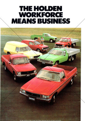 Holden Utes Vans And One-Tonners 1980 From Flyer Brochure A4 Print