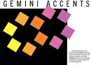 Holden Gemini Accents 1986 From Flyer Brochure A4 Print