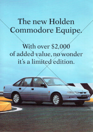 Holden VR Commodore Series II Equipe From Flyer Brochure A4 Print