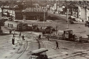 St Kilda Junction Roadworks And Trams 1930s 6" x 4" Photo Print
