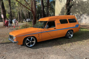 Holden Sandman Panel Van In Orange 6" x 4" Photo Print