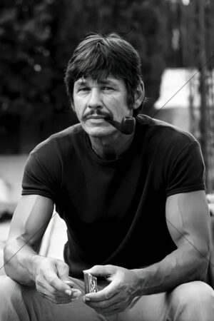 Charles Bronson Pipe Portrait With Matchbox Photo 6x4 Print