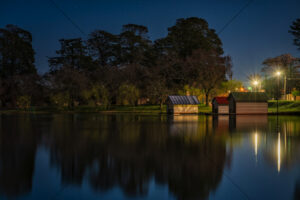 Ballarat - Lake Wendouree Boatsheds At Dusk 6" x 4" Photo Print