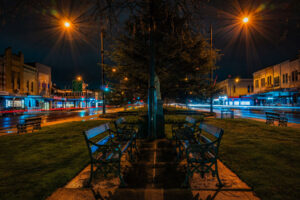Ballarat - Sturt Street Benches And Lights 6" x 4" Photo Print