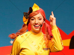 Emma Watkins On Stage With Mic - The Wiggles 6" x 8" Photo Print