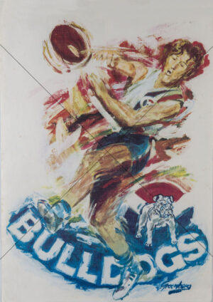 SANFL Central District Bulldogs Vintage Poster A4 Print