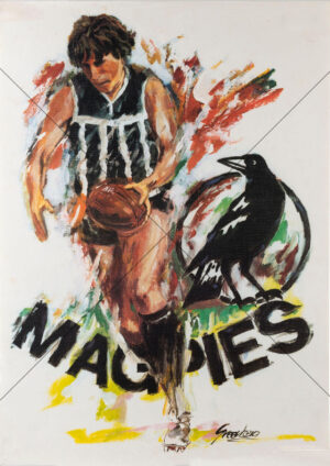 SANFL Port Adelaide Magpies Vintage Poster A4 Print