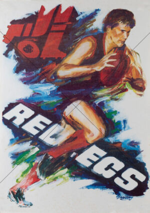 SANFL Norwood Redlegs Vintage Poster A4 Print