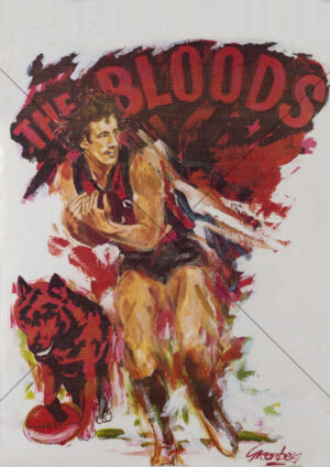 SANFL West Adelaide Bloods Vintage Poster A4 Print