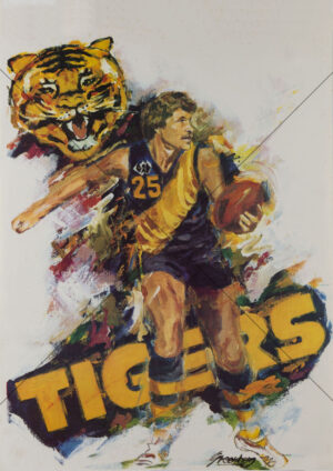 WAFL Claremont Tigers Vintage Poster A4 Print