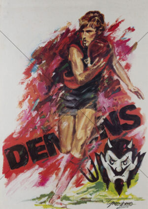 WAFL Perth Demons Vintage Poster A4 Print