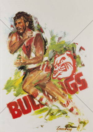 WAFL South Fremantle Bulldogs Vintage Poster A4 Print