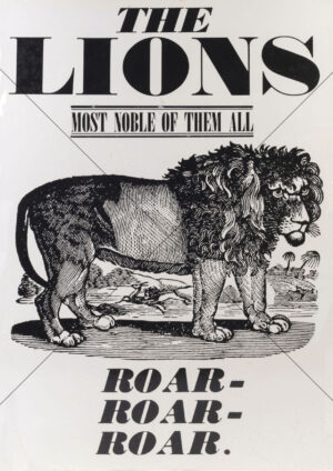 Fitzroy Lions Noble Roar 1972 Greenberg Poster A4 Print