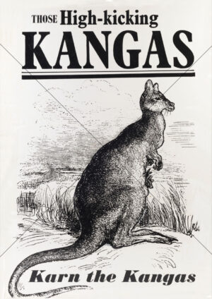 North Melbourne Kangas High Kicking 1972 Greenberg Poster A4 Print