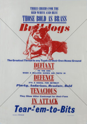 Bulldogs Greatest Threat Tear 'em to Bits 1972 Greenberg A4 Print
