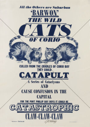 Geelong Wild Cats of Corio 1972 Greenberg Issued Poster A4 Print