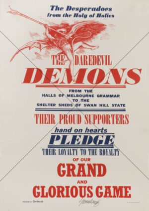 Melbourne Desperadoes from the Holy of Holies 1972 A4 Print