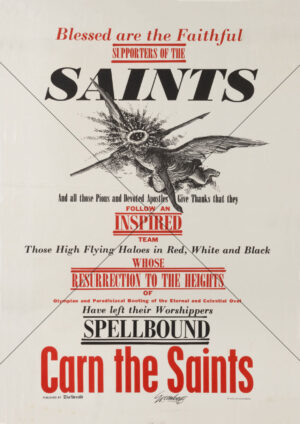 St Kilda Blessed Are the Faithful Carn the Saints 1972 A4 Print