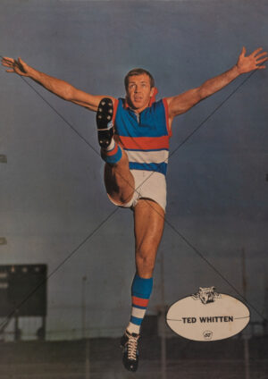 Ted Whitten - Footscray 1960s Heinz 57 VFL Player Poster - A4 Photo Print