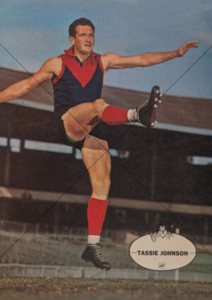 Tassie Johnson - Melbourne 1960s Heinz 57 VFL Player Poster - A4 Photo Print