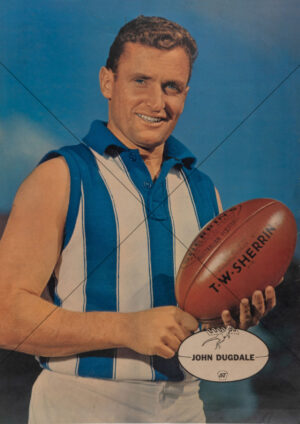 John Dugdale - North Melbourne 1960s Heinz 57 VFL Player Poster - A4 Photo Print