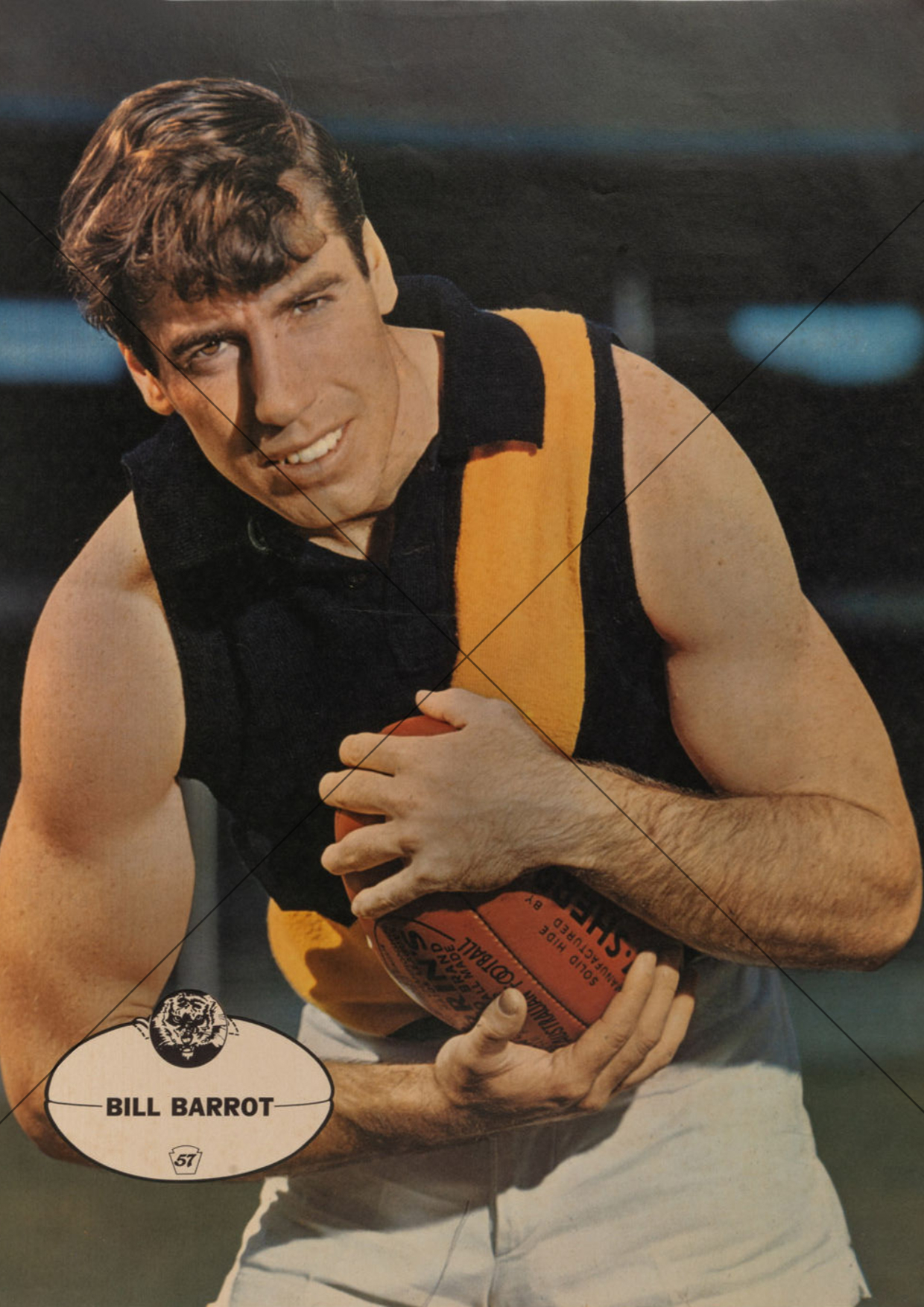 Bill Barrot - Richmond 1960s Heinz 57 VFL Player Poster - A4 Photo Print