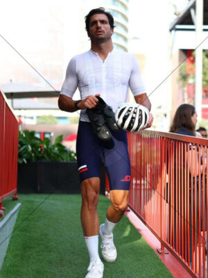 Carlos Sainz Walking with Cycling Gear 6" x 8" Photo Print