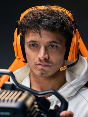 Lando Norris Focused Gaming Look 6" x 8" Photo Print