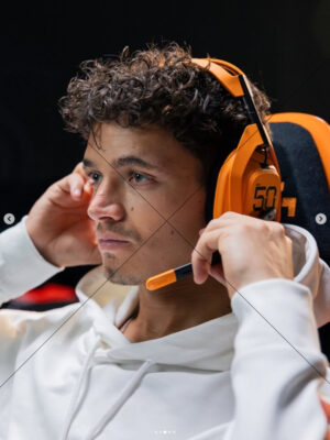 Lando Norris Adjusting Headset 6" x 8" Photo Print