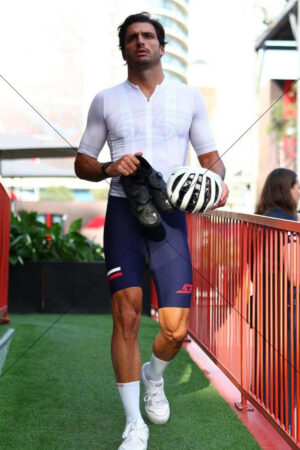 Carlos Sainz Walking With Cycling Gear 6" x 4" Photo Print