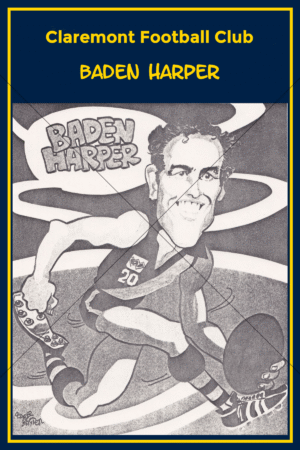 Baden Harper WAFL Footballer Caricature 6" x 4" Photo Print
