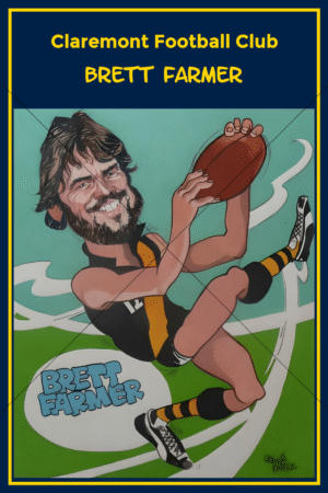 Brett Farmer WAFL Footballer Caricature 6" x 4" Photo Print